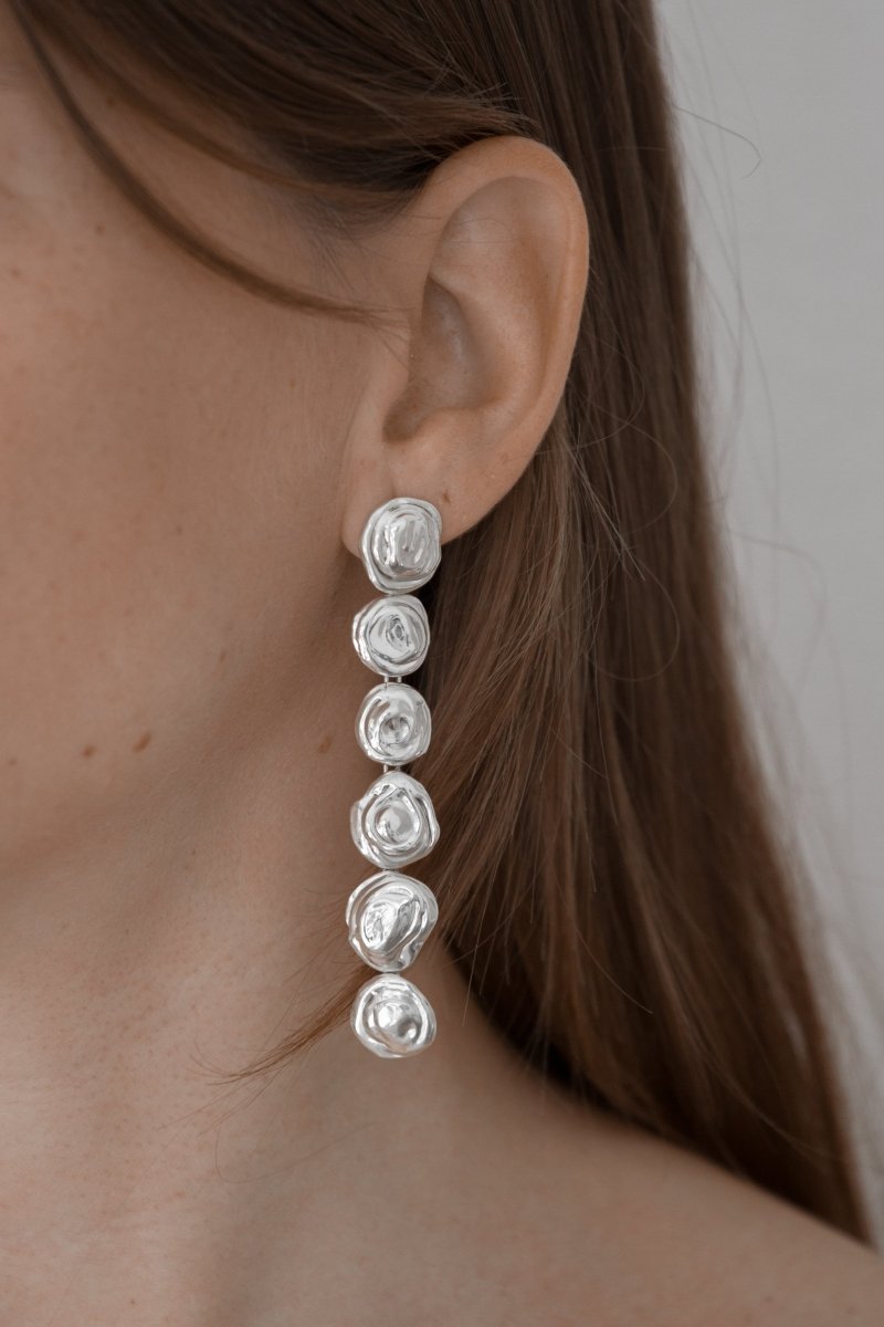 EGEO HANDCRAFT DROP LONG EARRINGS 