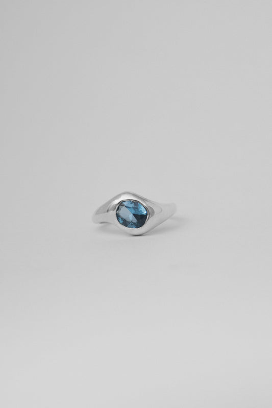 Selene Oval Stone Set Custom Ring Sterling Silver or Gold