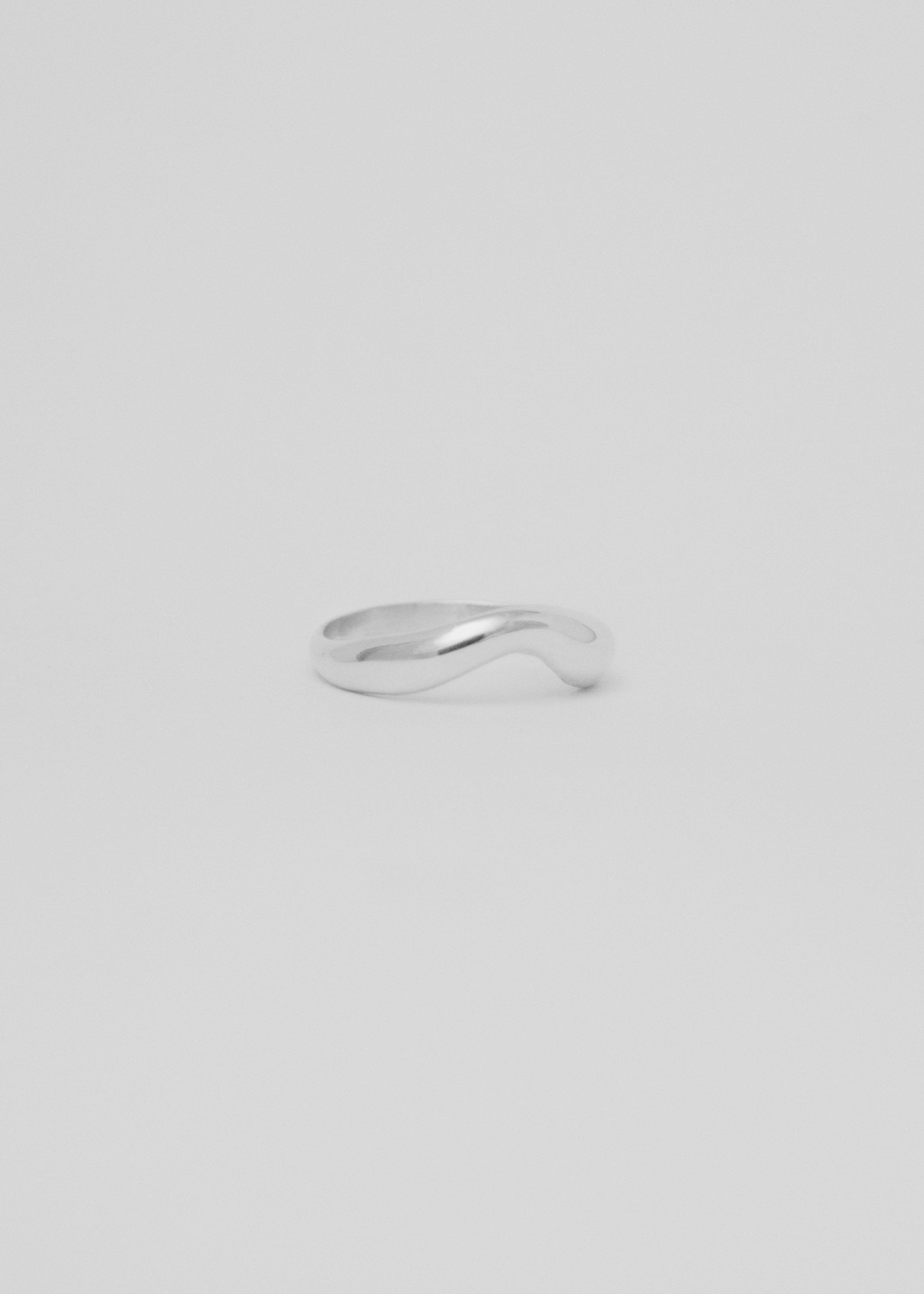 Hand-sculpted silver or gold ring with organic texture by Marea Jewelry