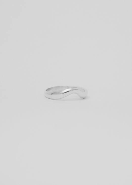 Hand-sculpted silver or gold ring with organic texture by Marea Jewelry